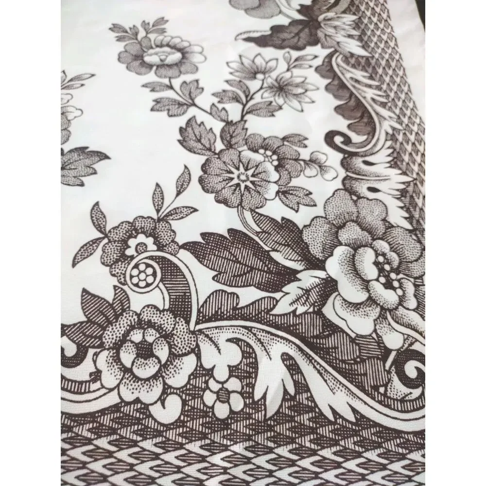 Spode Woodland Floral Tablecloth Brown/Ivory 120